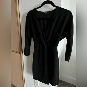 ARITZIA BABATON- Black Long Sleeve Dress with Fabric Made in Japan (XS)